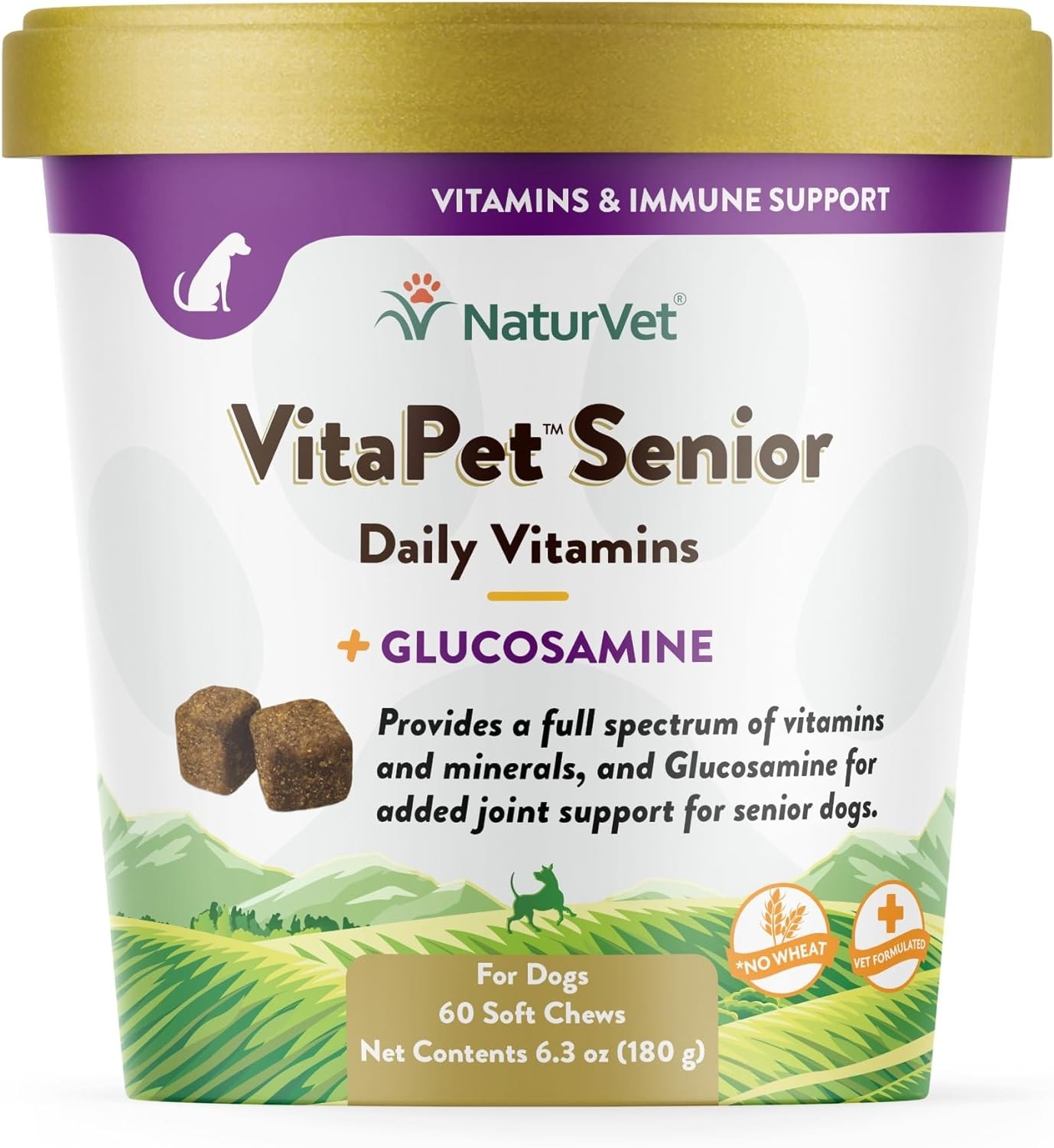 NaturVet Senior Dog Vitamins Plus Glucosamine Soft Chews