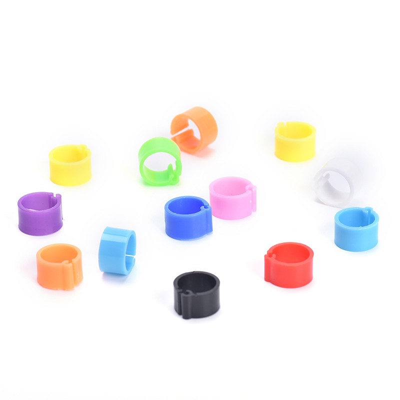 Pet Poultry Leg Bands Clip Rings, 100-Pack