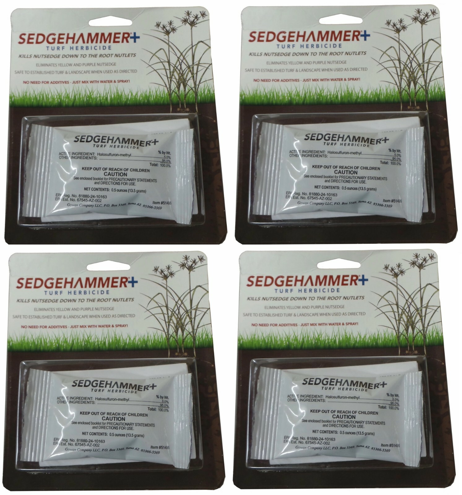 Sedgehammer Plus Turf Herbicide - Nutsedge Control - 4 Packe...