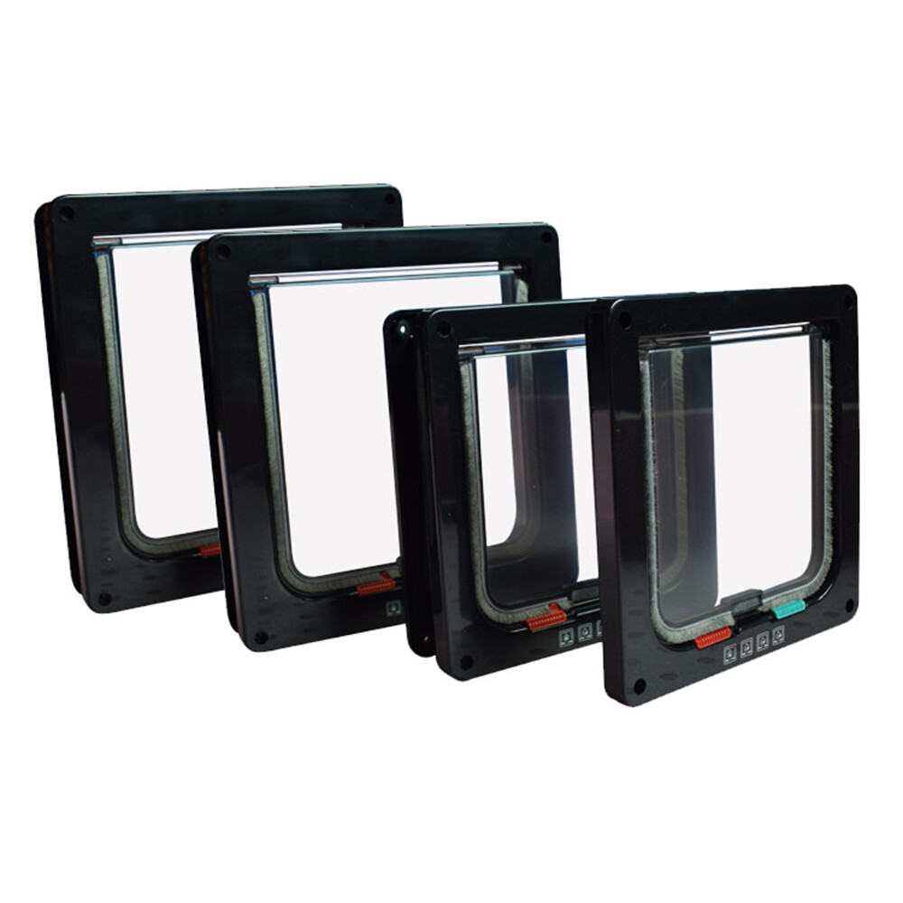 4-Way Lockable Magnetic Pet Cat Door Frame