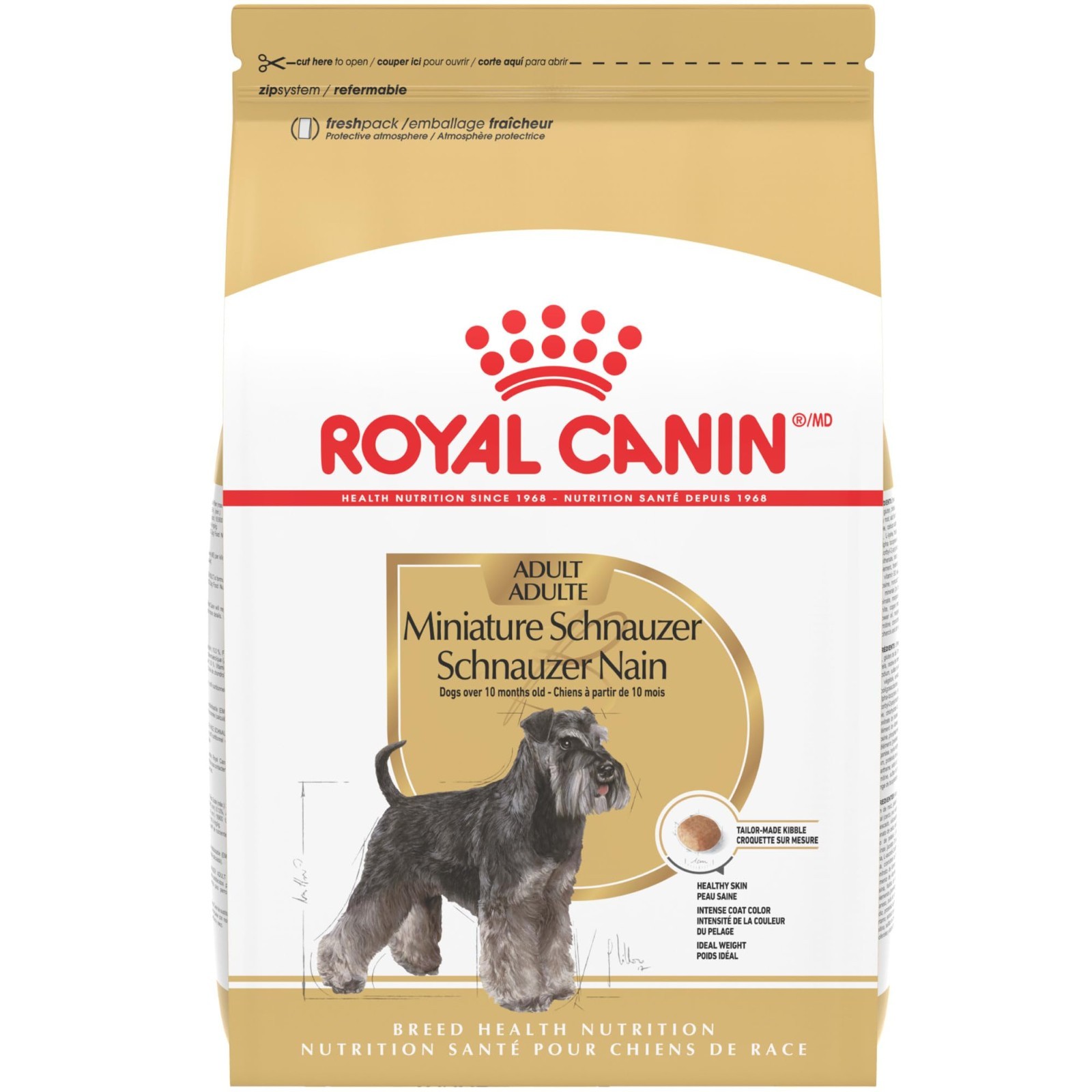 Royal Canin Miniature Schnauzer Adult Dry Dog Food, 10lb Bag