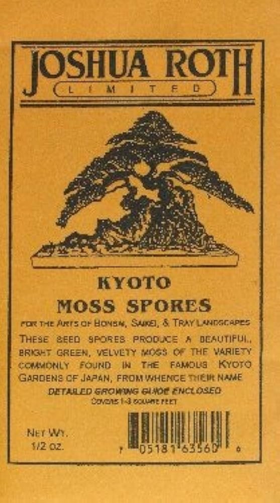 Kyoto Moss Spores for Bonsai Trees, 1/2 Ounce