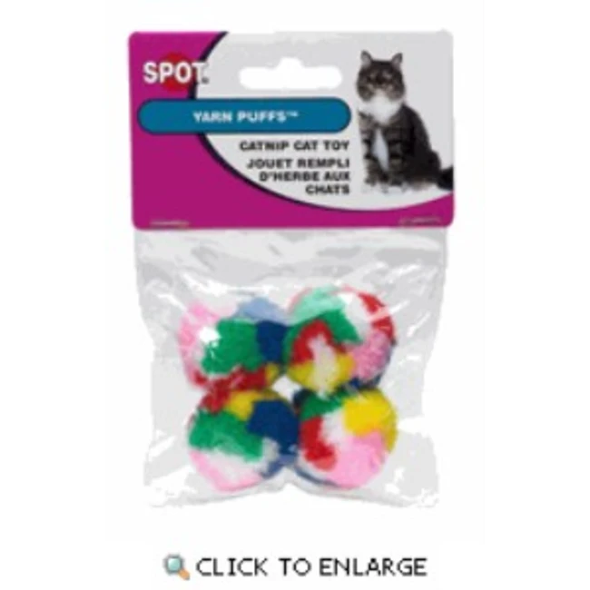 Kitty Yarn Puffs Catnip Balls 4 Cat Toy
