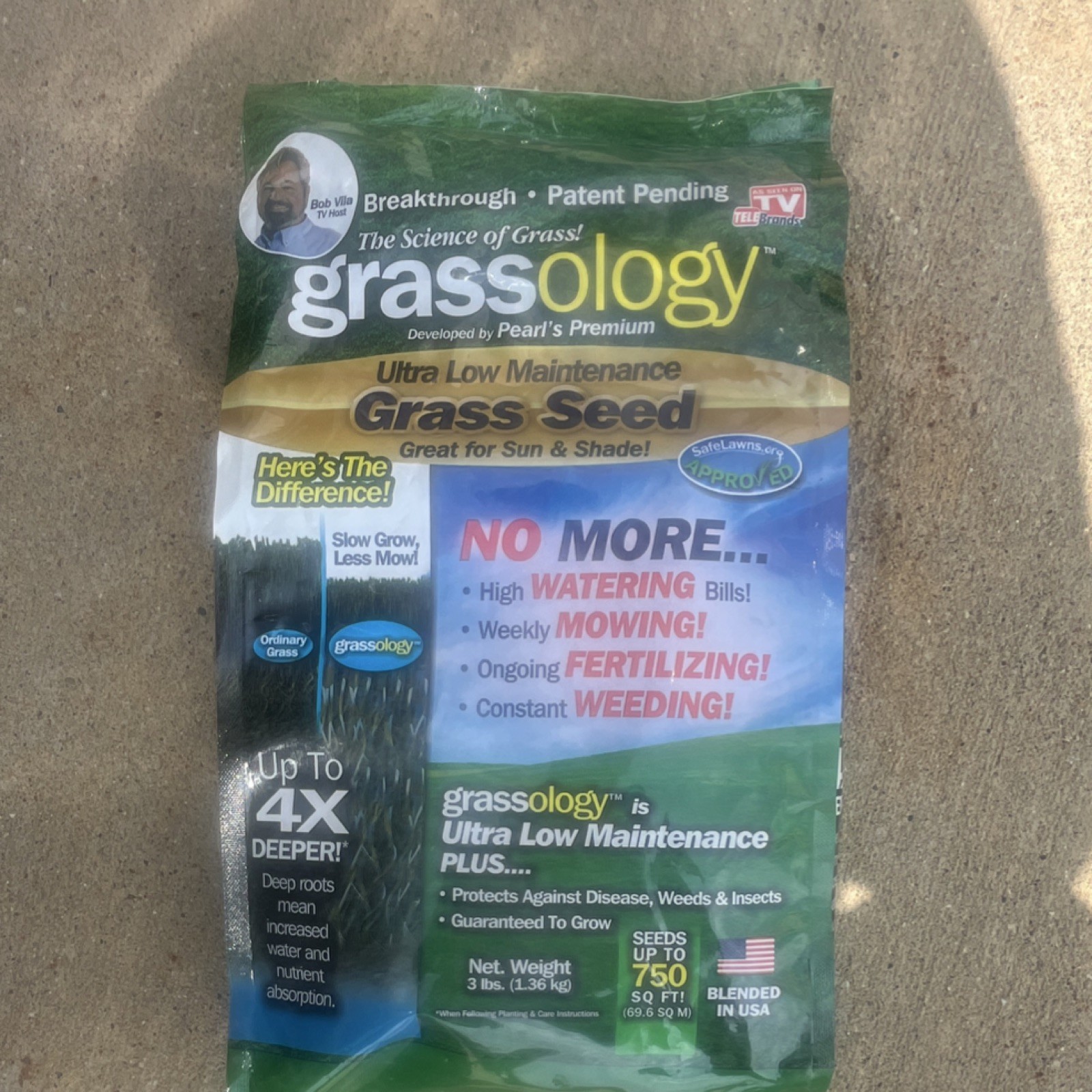 Grassology Sun & Shade Grass Seed Mix - 3 Pound Bag