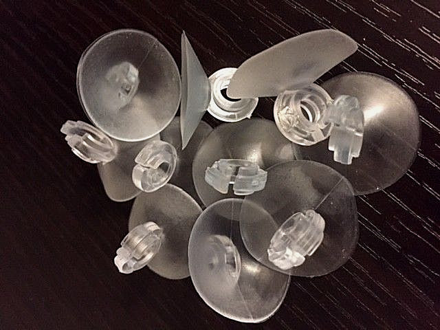 Aquarium Clear Air Line SuCTION Cups - Standard Size Tubing
