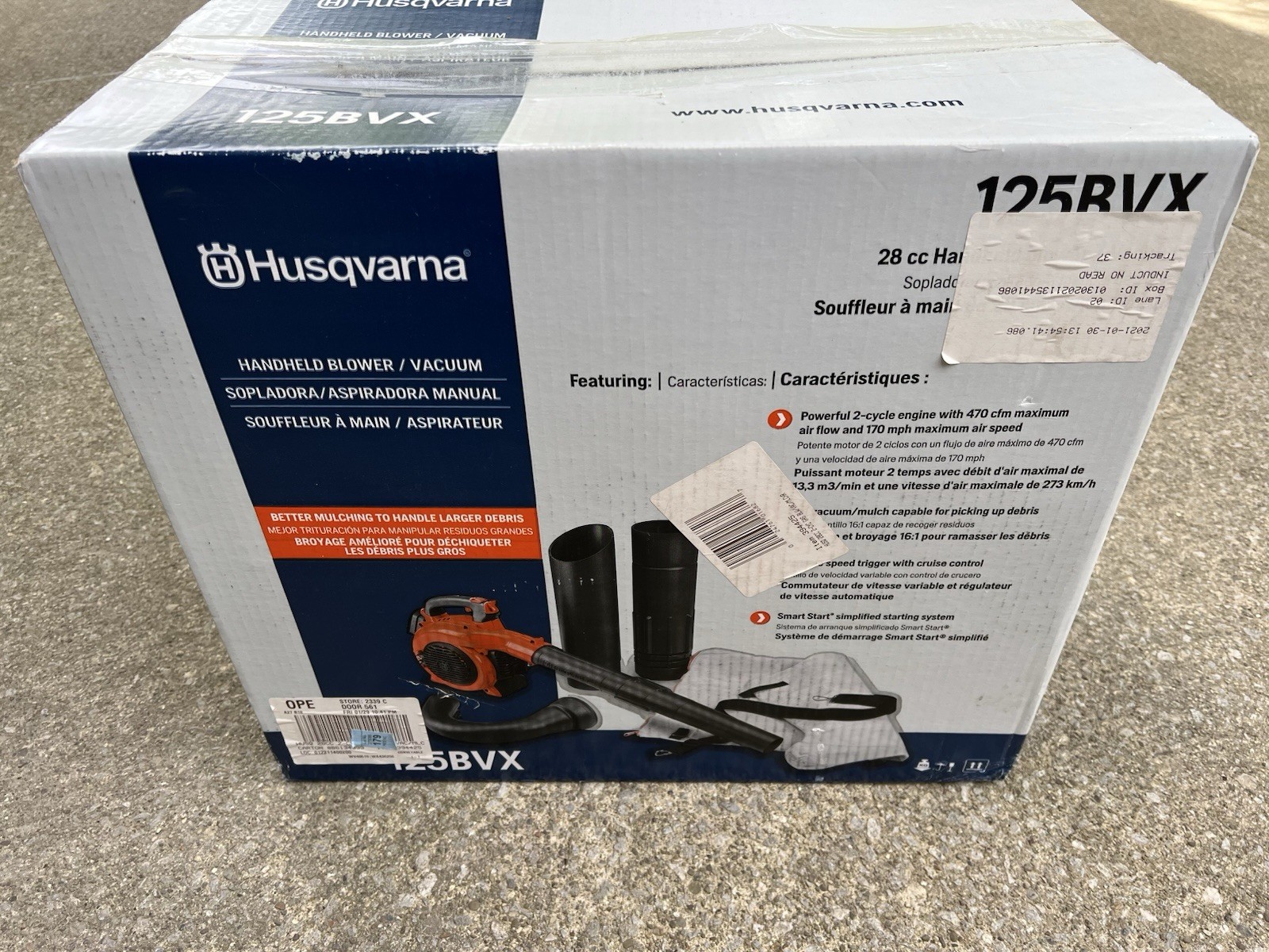 Husqvarna 125BVX Handheld Blower/Vacuum 2 Cycle Engine