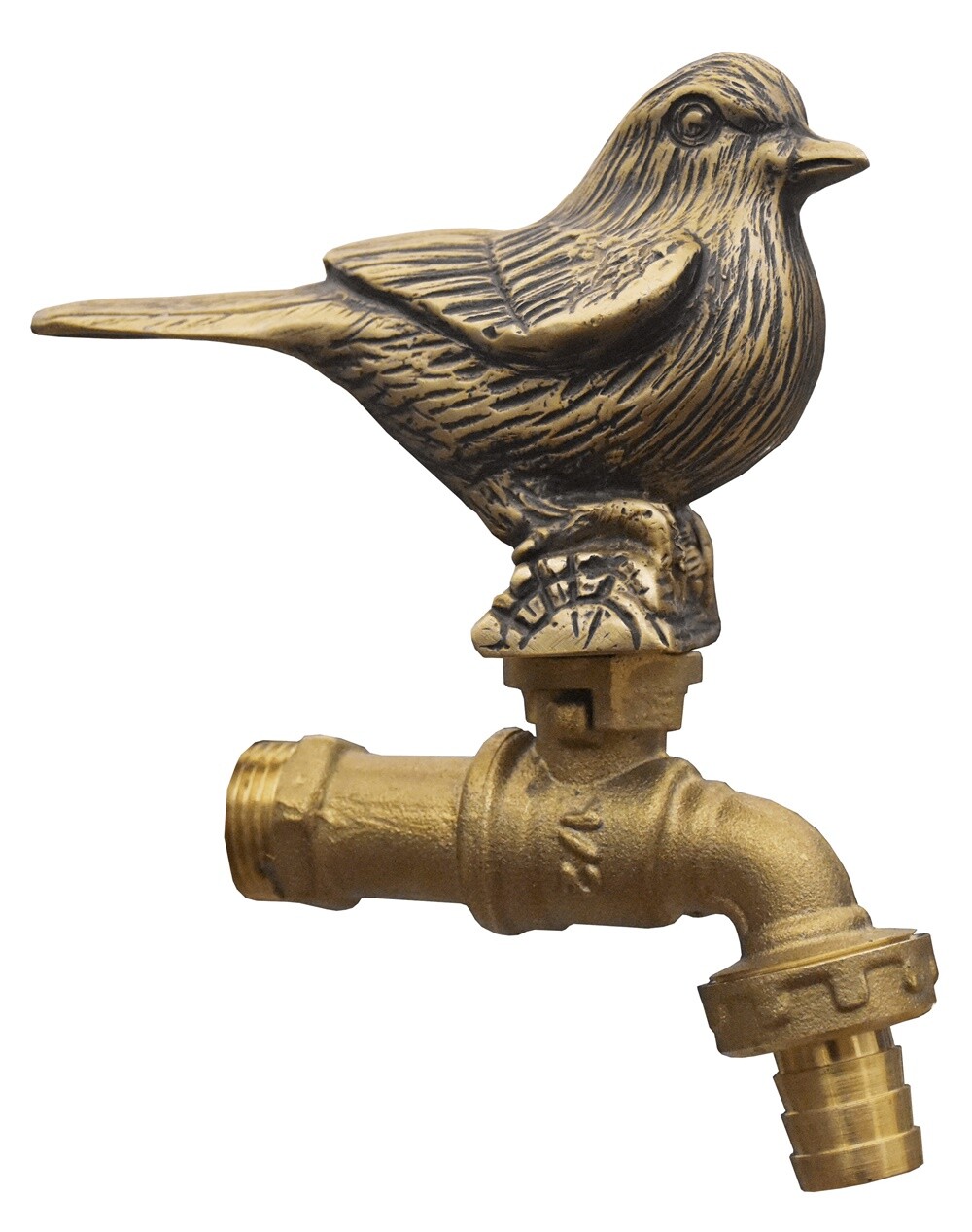 Vintage Brass Garden Tap Faucet - Outdoor Yard Decor