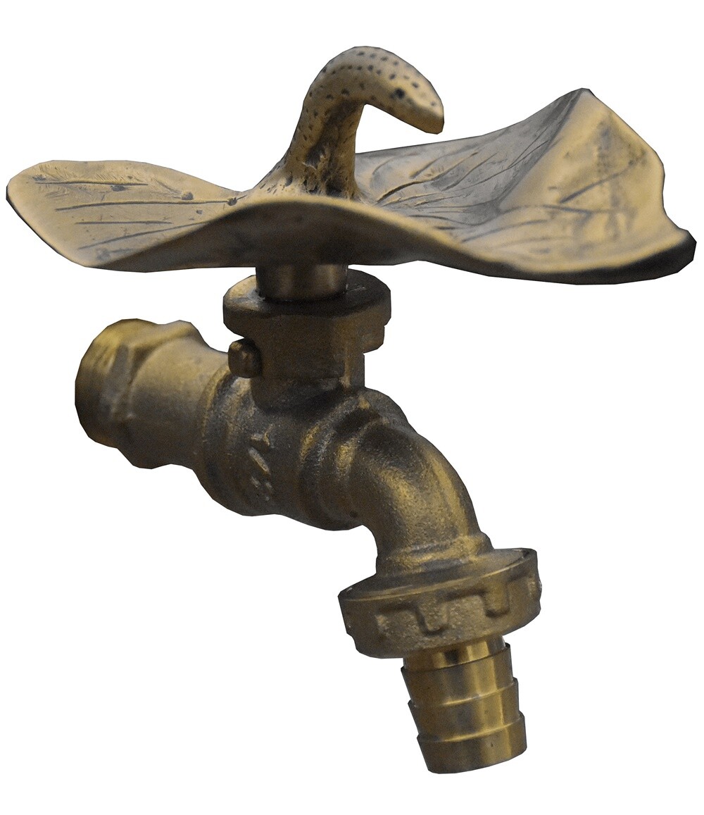 Vintage Brass Garden Tap Faucet FLAMINGO Outdoor Home Decor