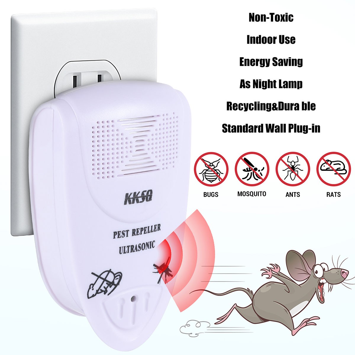 Super Sonic Bed Bug Rodent Repellent Rodent Dispeller