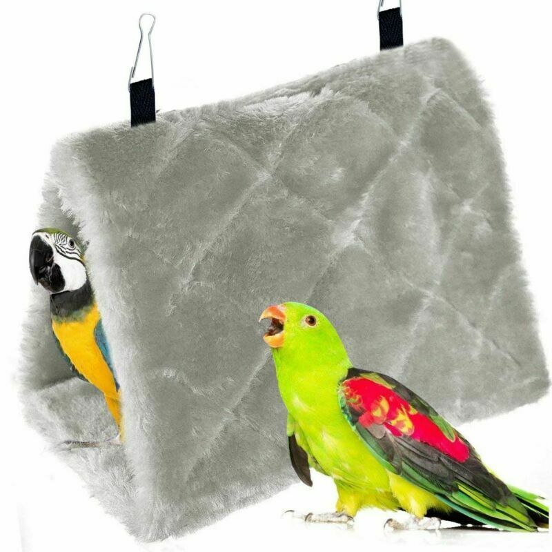 Bird Parrot Hammock Hanging Cave Plush Snuggle Hut Tent Bed...