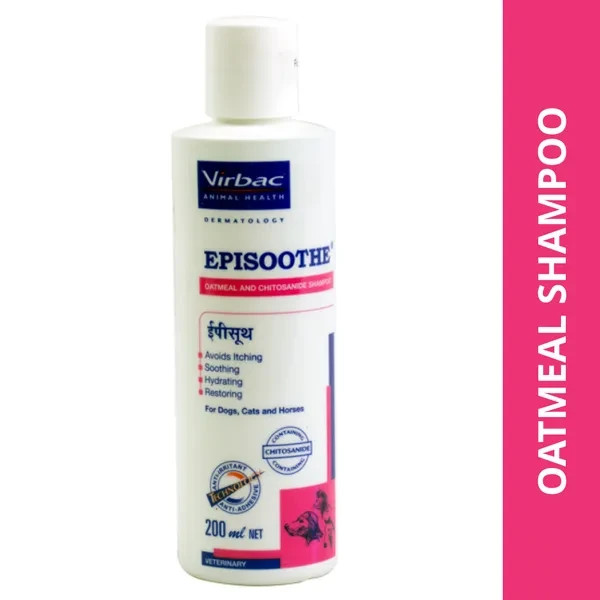Virbac Episoothe Oatmeal Shampoo for Pets (200ml)