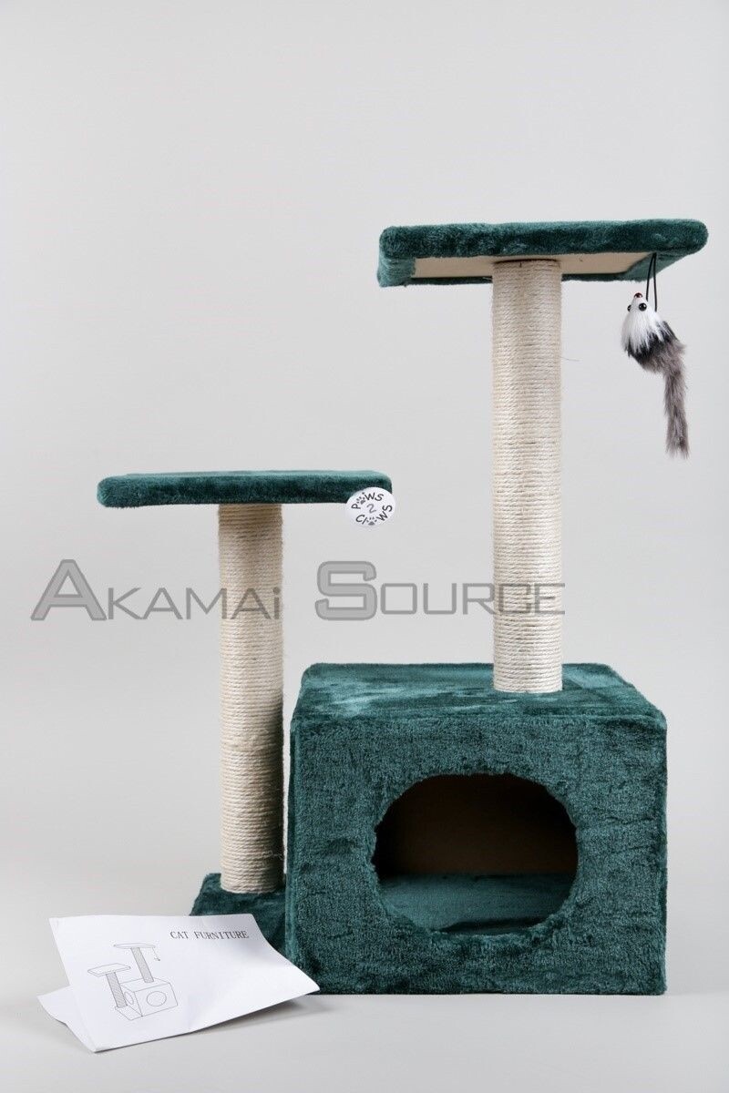 27" Cat Tree Condo House Scratching Post Kitty Furniture