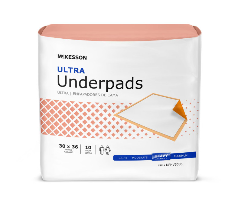 McKesson Ultra Underpads - 30x36 Size - Heavy Absorbency 100...