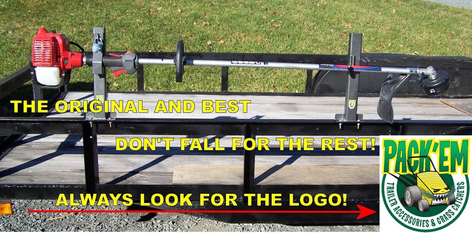 Lockable Trimmer Rack for Open Trailers - PK-6S