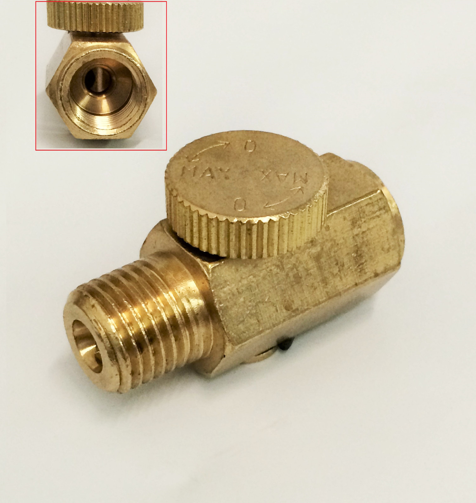 Pneumatic Inline Air Pressure Regulator Valve, Solid Brass,...