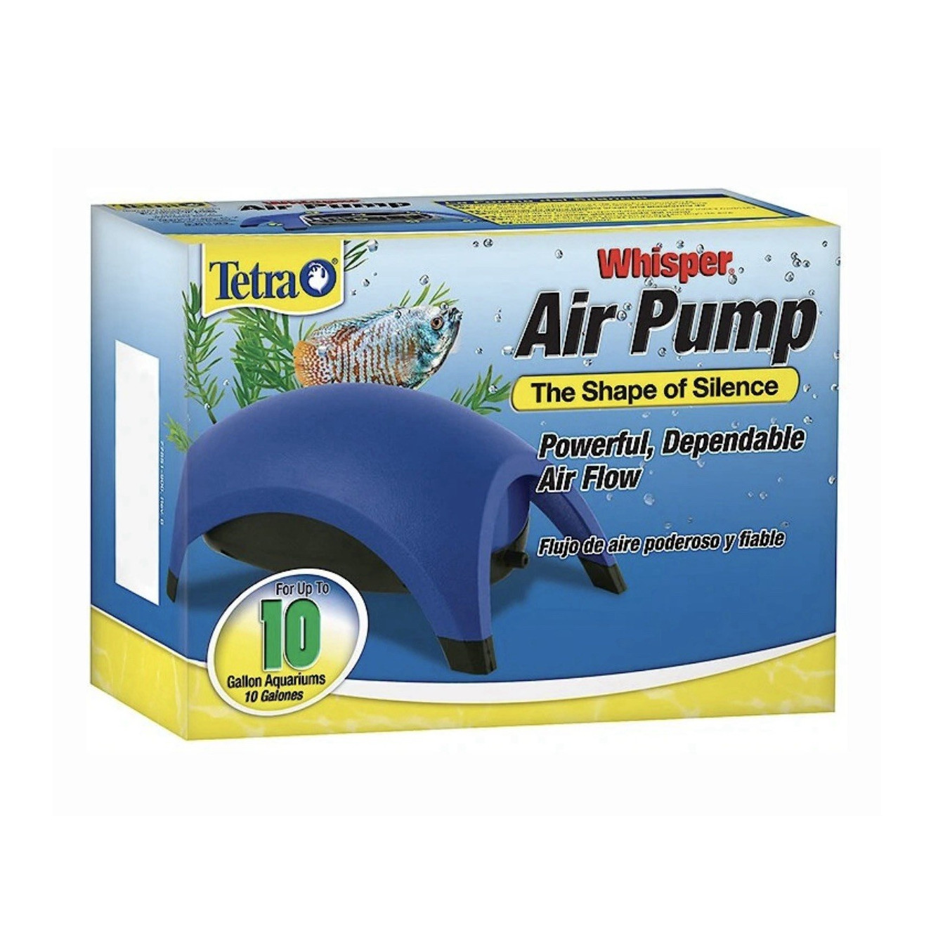 Tetra Whisper Aquarium Air Pump - Up to 10 Gallon Tanks