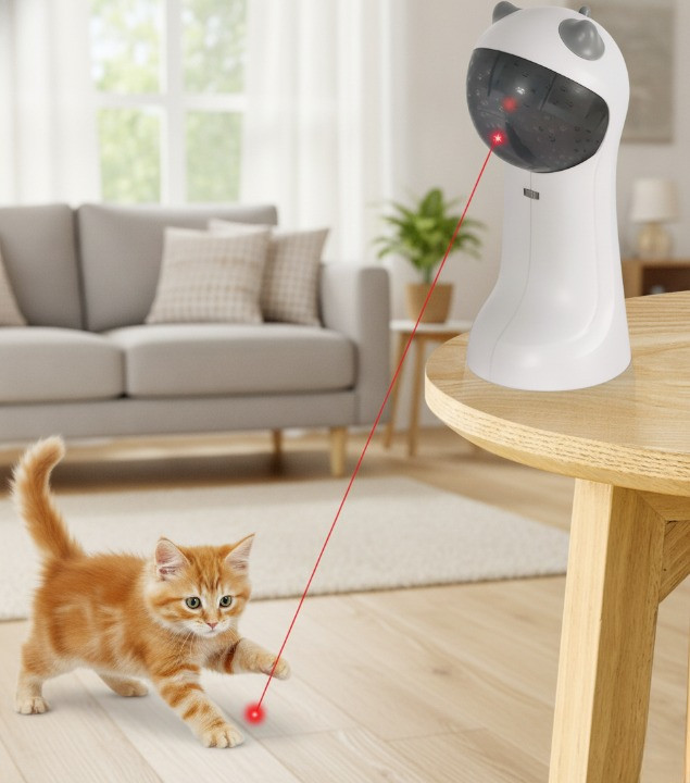 Automatic Cat Laser Toy Motion Activated USB Rechargeable In...