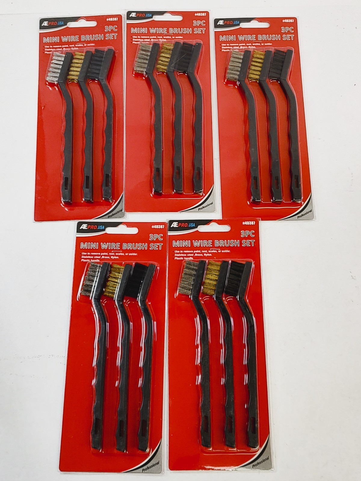 Pro Wire Brush Set (Pack of 5)