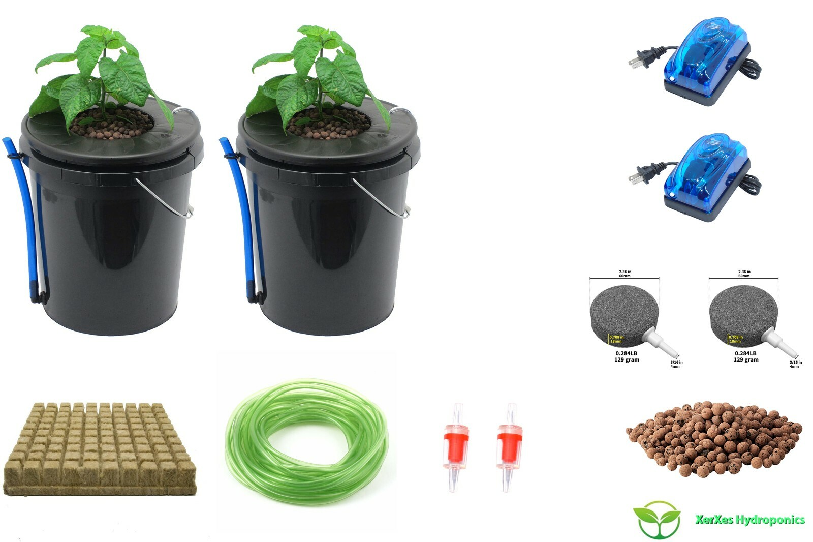 Deep Water Culture Hydroponic System Set - 5 Gallon