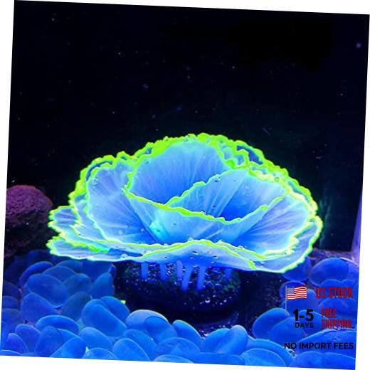 Glowing Silicone Aquarium Ornaments Decor Set