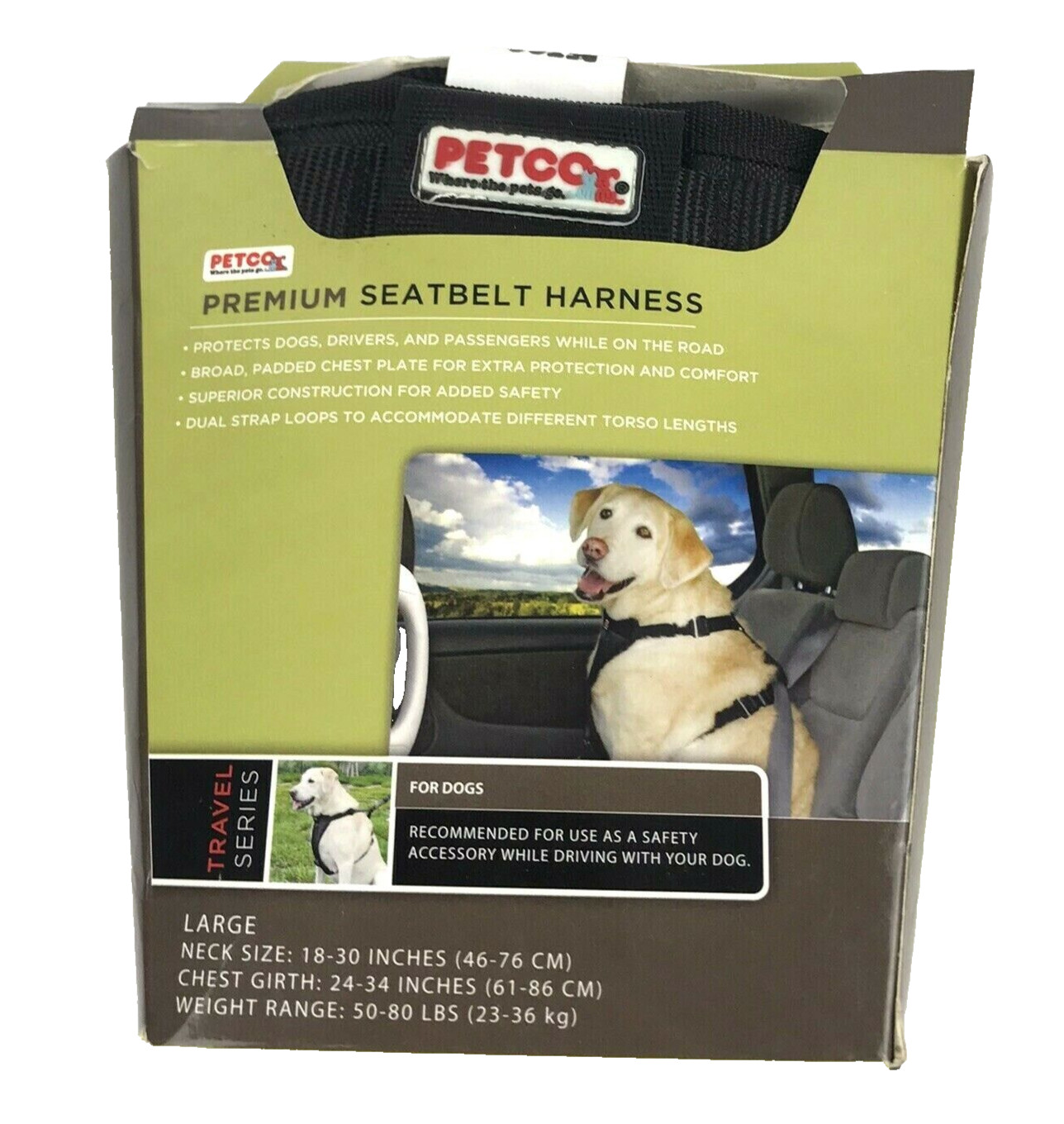 Petco Premium Seatbelt Harness - Large New