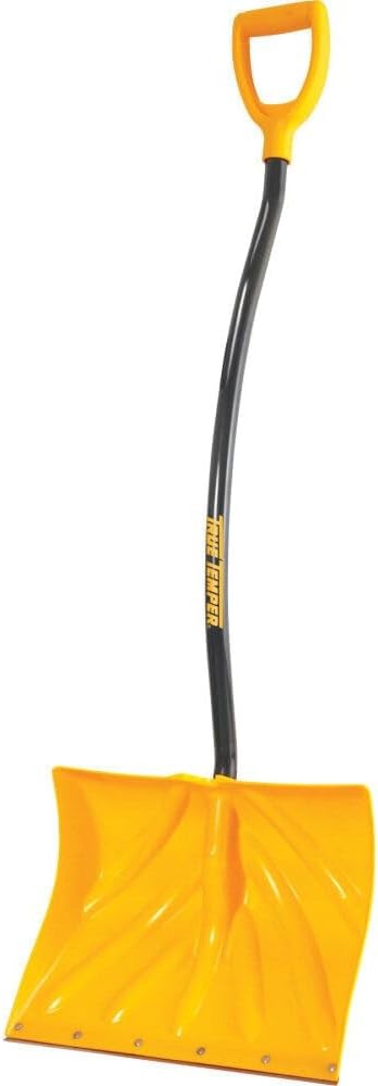 True Temper Poly Snow Shovel/Pusher - Ergonomic D-Grip Steel...