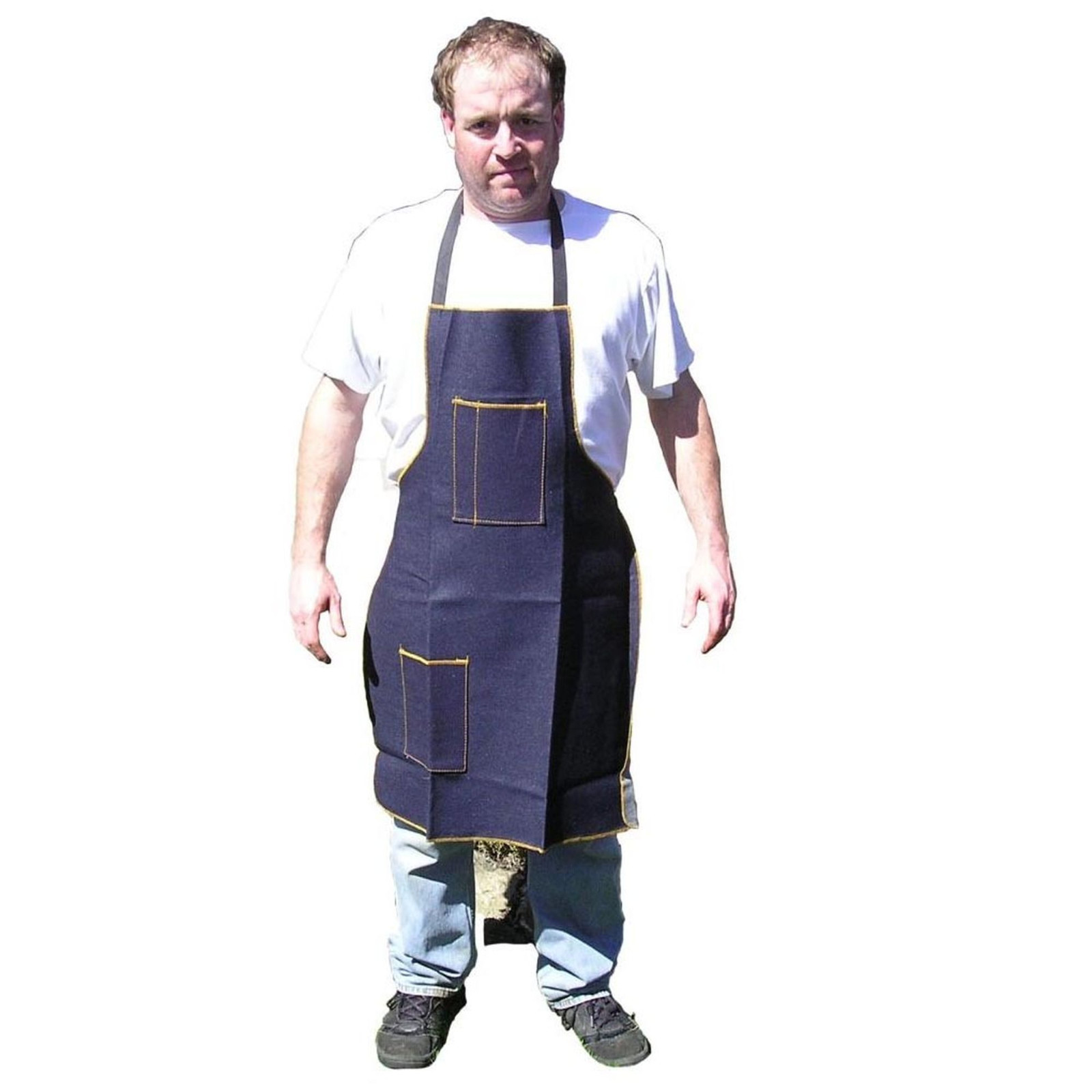 Hawk Denim Shop Apron – Heavy Duty Woodworking Apron (2-Pock...