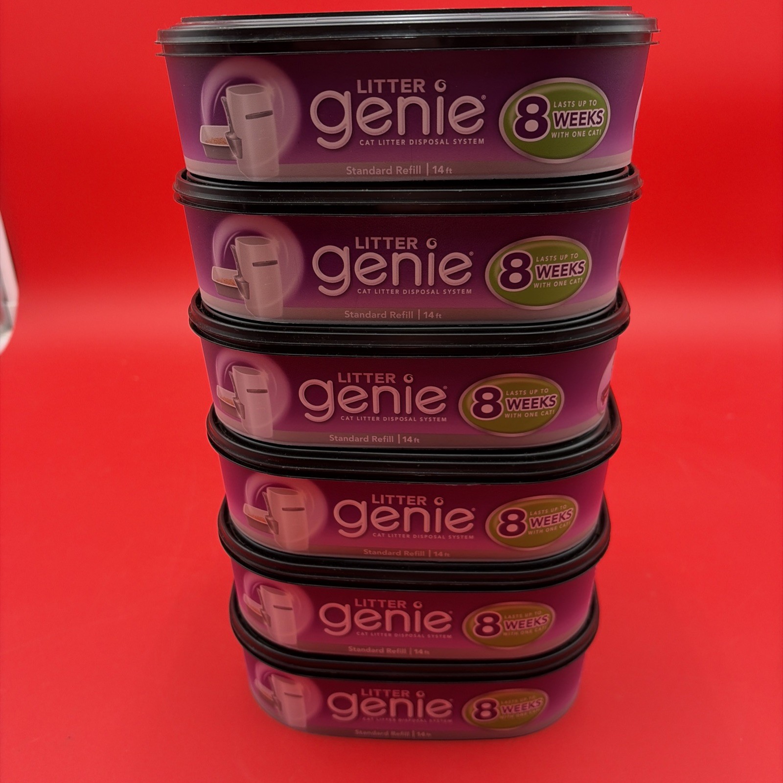 Litter Genie Cat Litter Disposal System Refill Cartridges, 6...