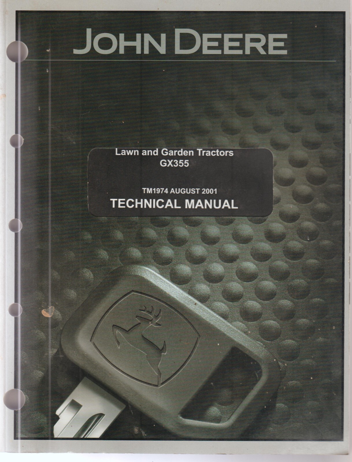 John Deere GX 355 Lawn & Garden Tractor Technical Service Ma...