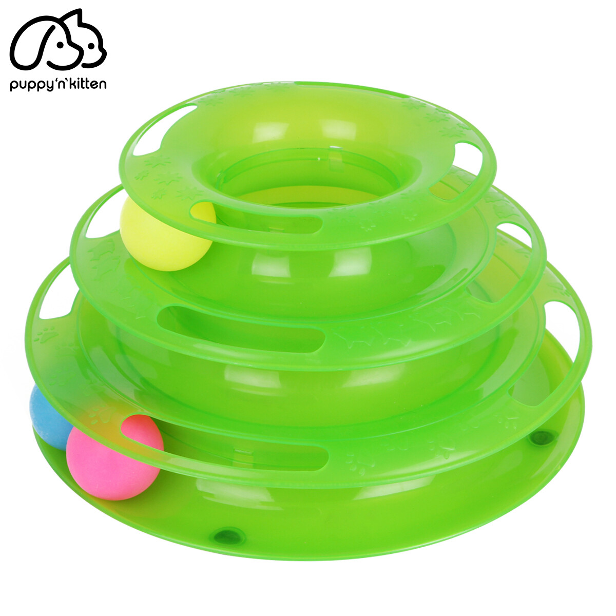 Amusement Plate Cat Crazy Ball Disk Interactive Trilaminar T...