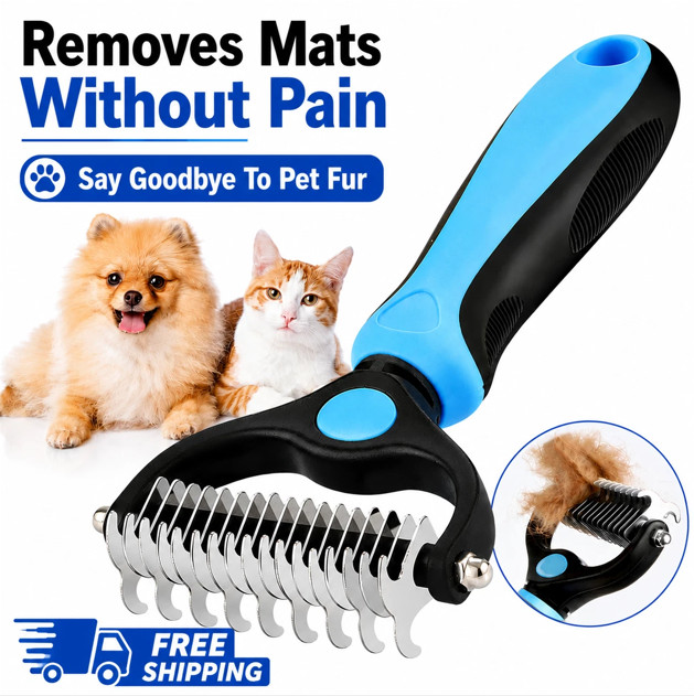 Pet Hair Trimmer for Dematting and Grooming Comb Tool