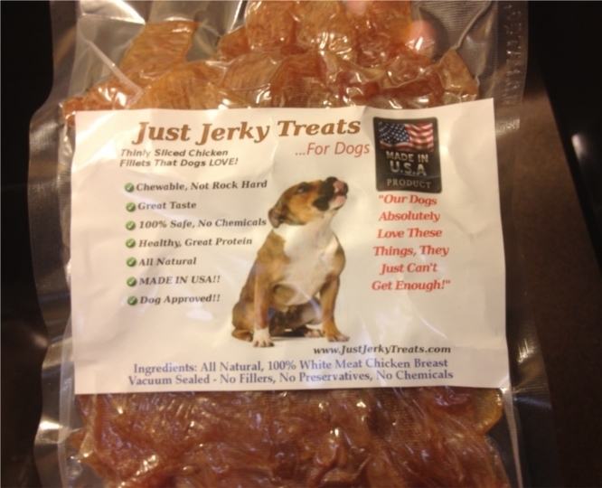 "Natural 100% Chicken Jerky Dog Treats, Made in USA, No Chem...