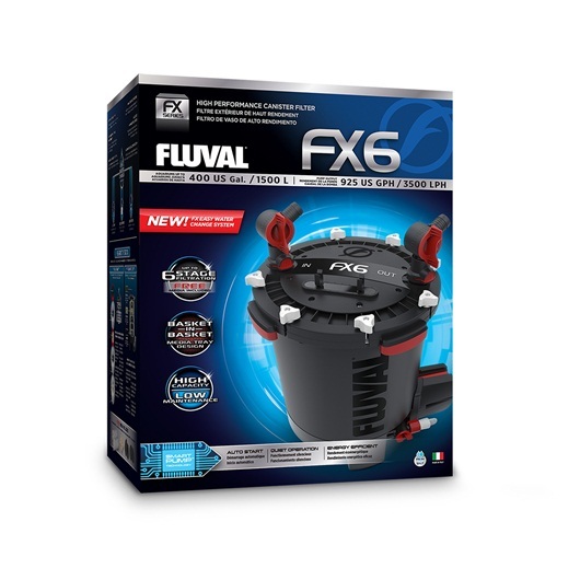 Fluval FX6 High Performance Canister Filter Includes Media -...