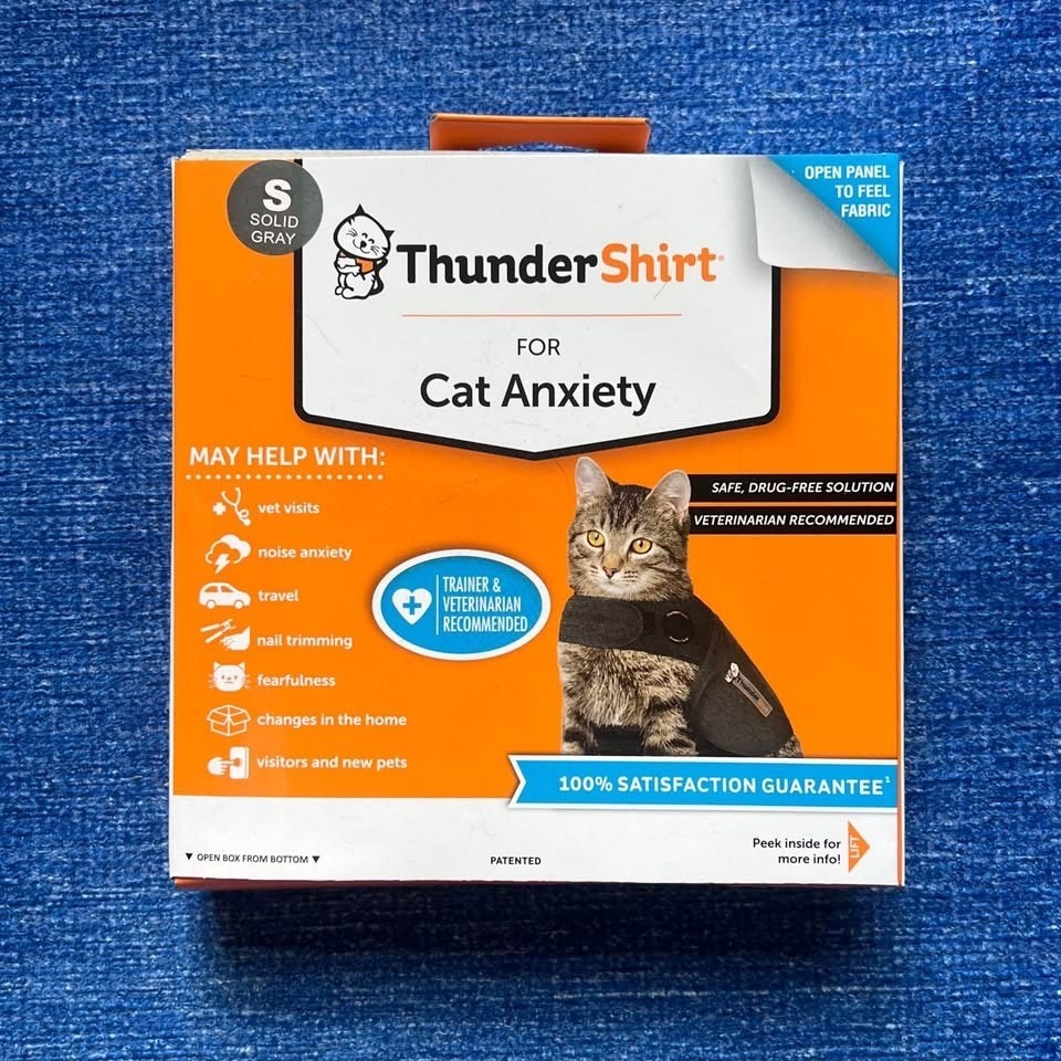 Thundershirt Anxiety Vest for Cats, Gray, Small