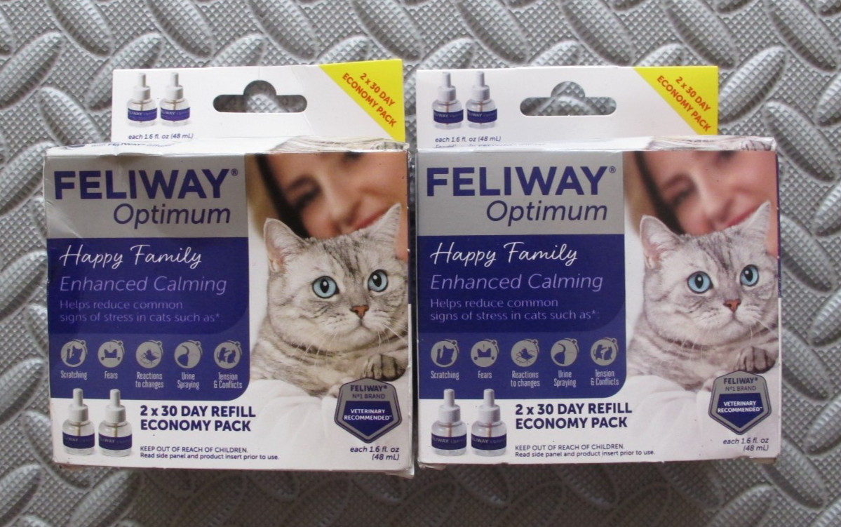 FELIWAY Optimum Cat Calming Diffuser Refill 4 Pack