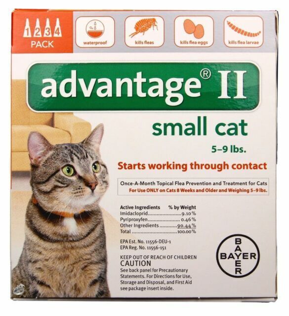 Bayer Advantage II Cat Food - Small Cats (5-9 lbs) - 4 Pack