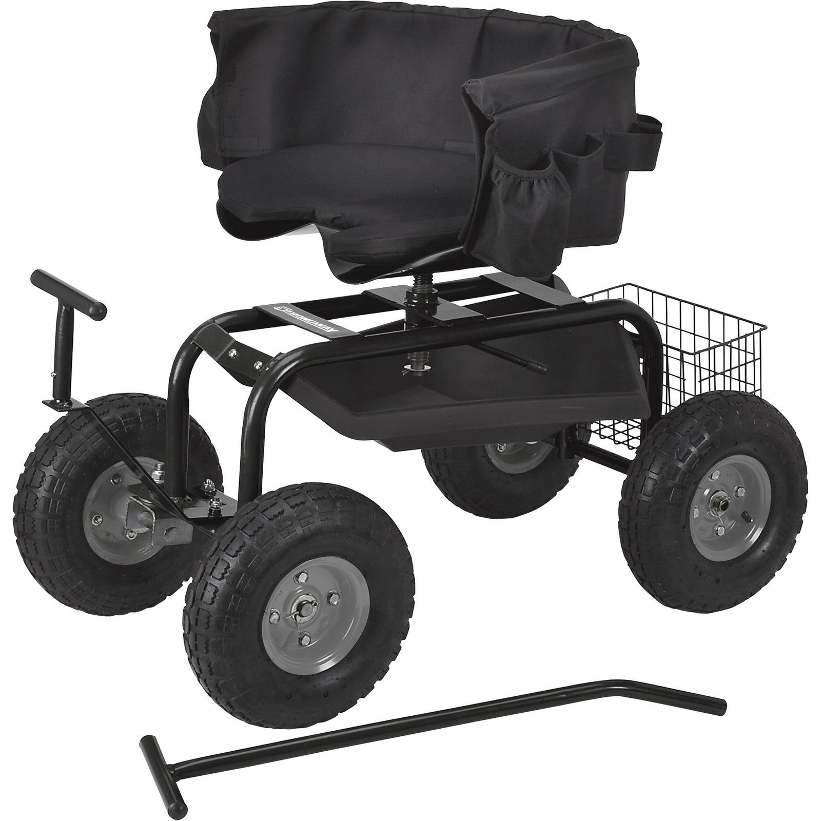Strongway Deluxe Rolling Garden Seat - Easy Turnbar Adjustme...