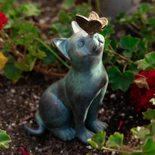 Cat Resin Outdoor Sculpture Yard Garden Decor