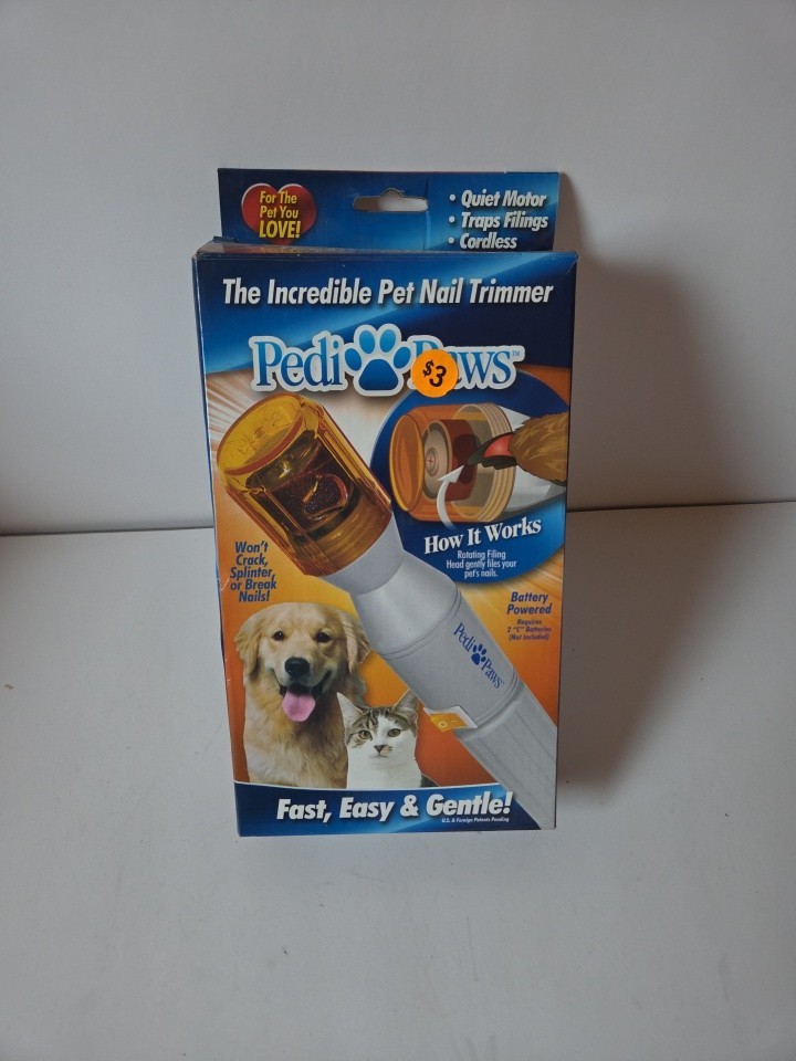 Pedi Paws Pet Cat Dog Nail Trimmer Grinder Tool