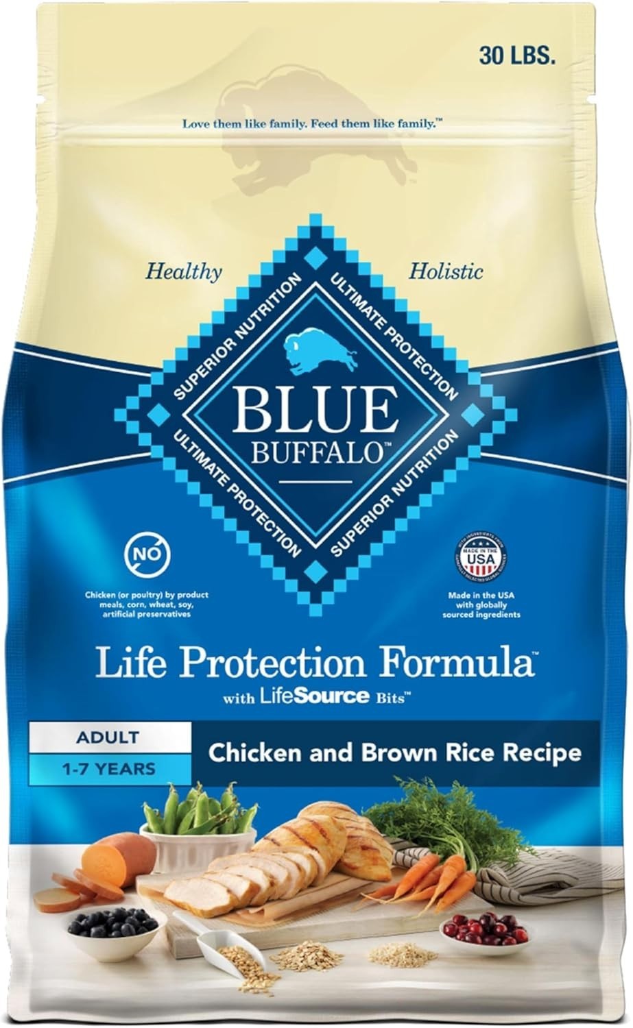 Blue Buffalo Life Formula Senior Chicken & Brown Rice Recipe...