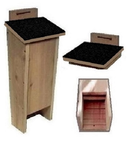 Ark Workshop Bat House Cedar Shelter Box With Shingles