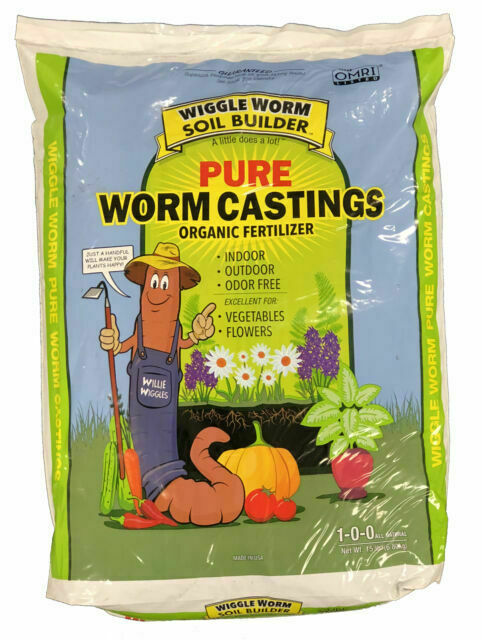 Wiggle Worm Organic Worm Castings Fertilizer - 15 lbs
