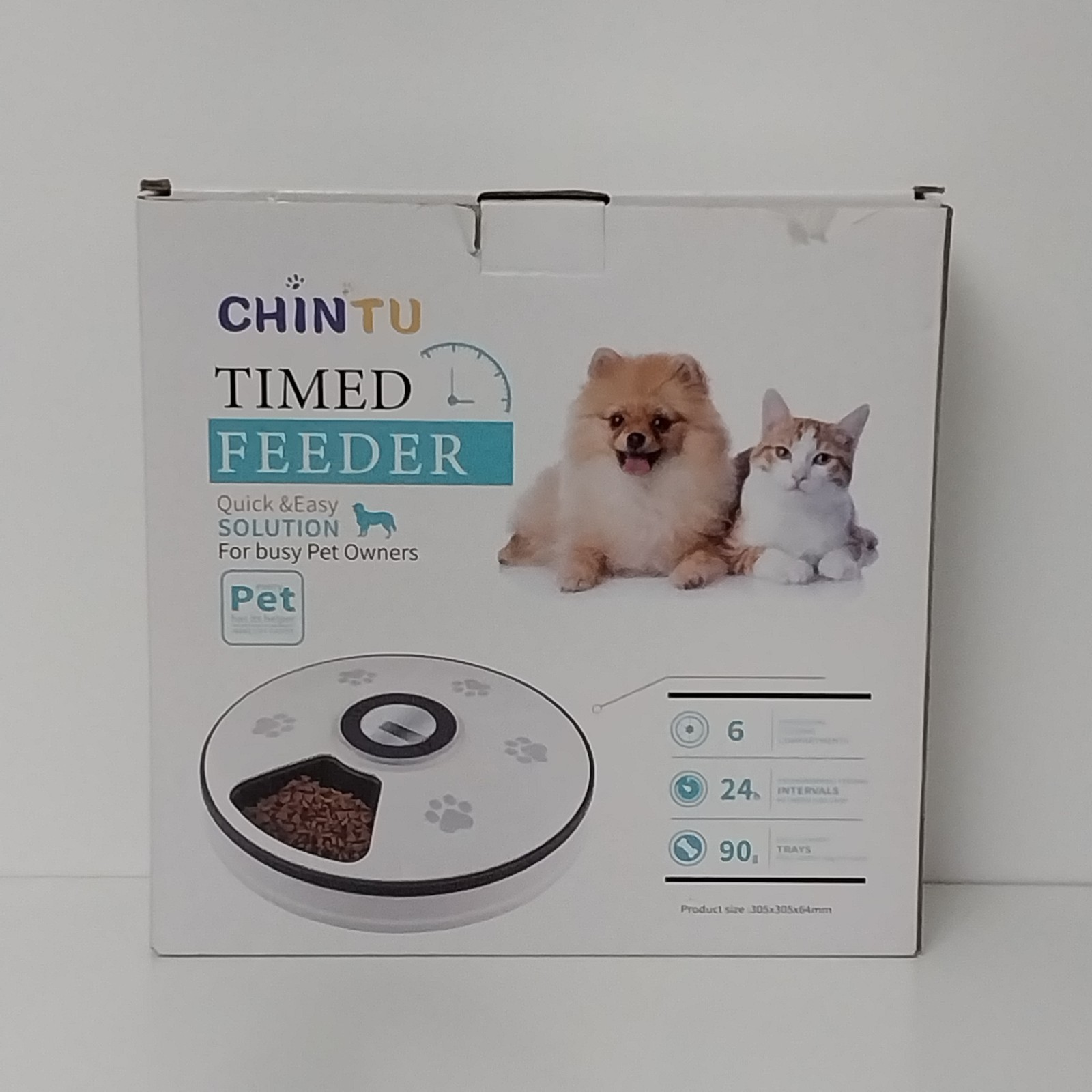 Automatic Pet Cat Dog Food Programmable Timed Timer Feeder D...