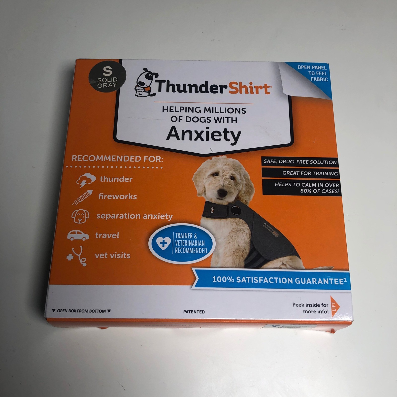 ThunderShirt Anxiety Vest Dog Small Solid Gray Heather Gray...