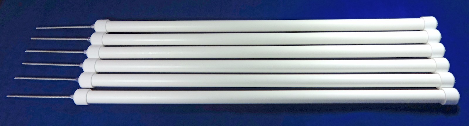 Dog Agility Poles Set - 6 Poles with Ground Pegs