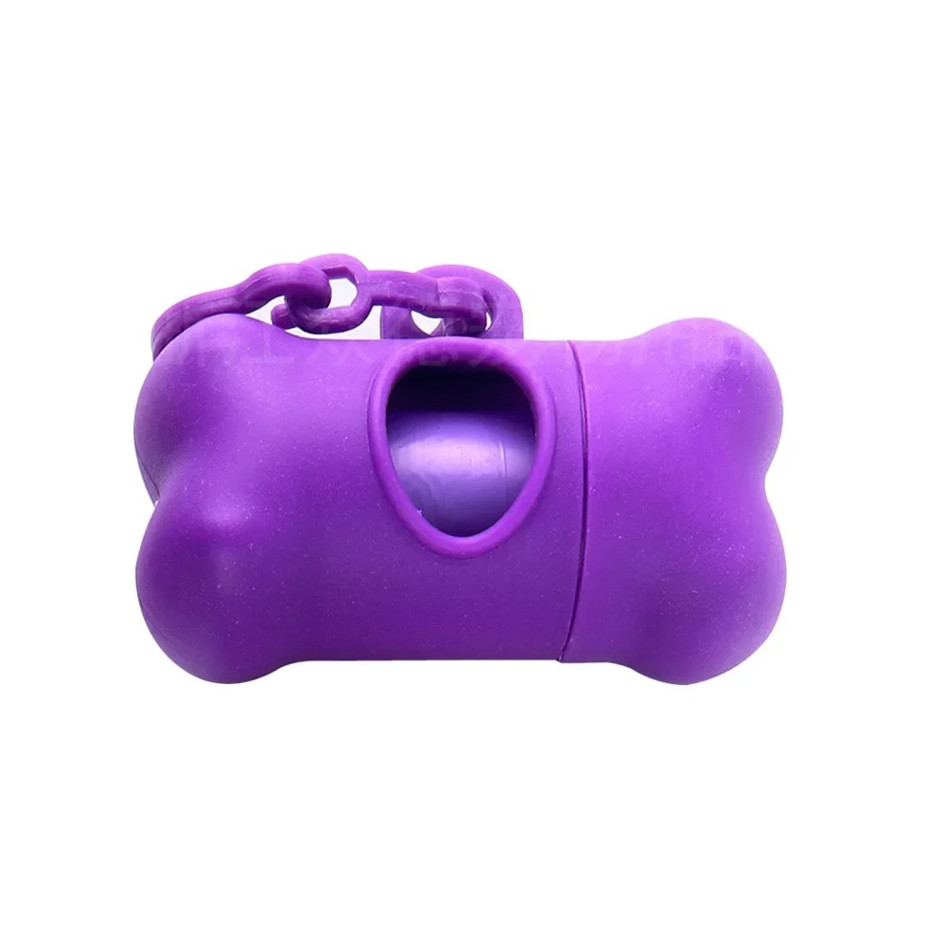Portable Pet Waste Bag Carrier - Bone-Shaped Dispenser Holde...