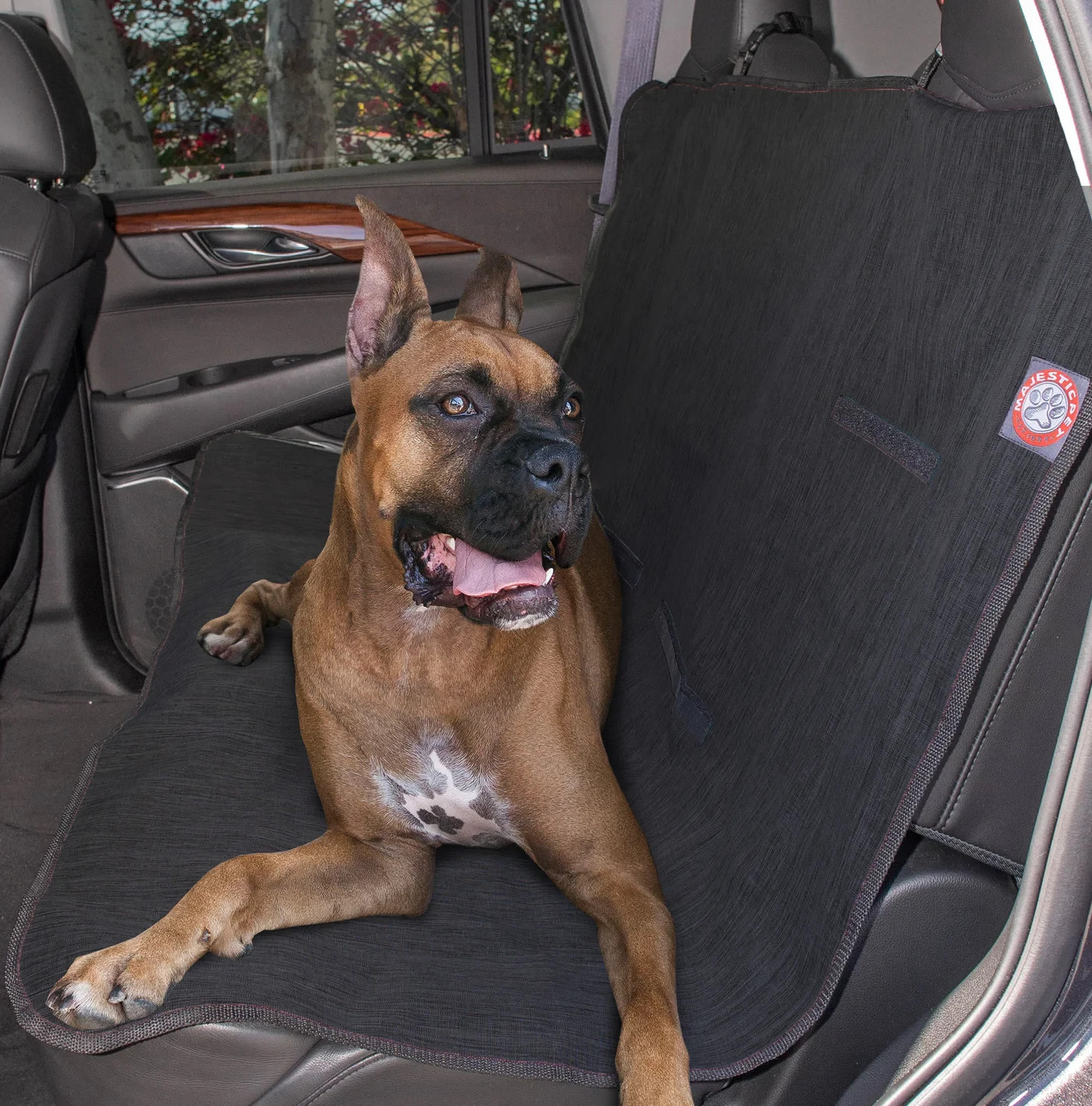 Majestic Pet Waterproof Back Seat Cover (59"x58") - Black wi...