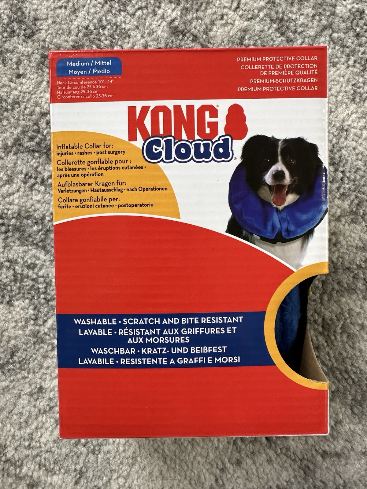 Kong Cloud Medium Soft Post-Surgery Dog Collar Blue