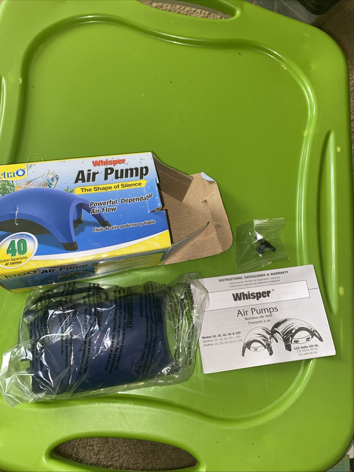 Tetra Whisper Air Pump - Up To 40 Gallon Aquarium Tank