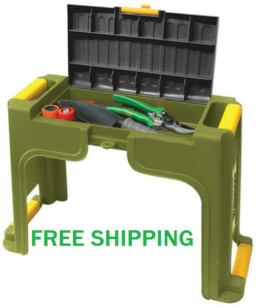 Garden Kneeler Seat Bench Storage Pad - Lawn Yard Cushion